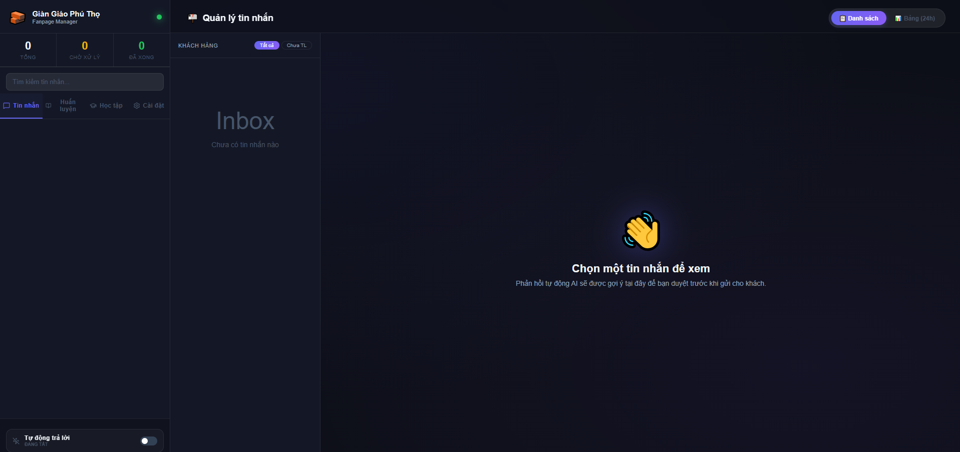 Ứng dụng AI trả lời tin nhắn facebook tự động quản lý tin nhắn bằng AI